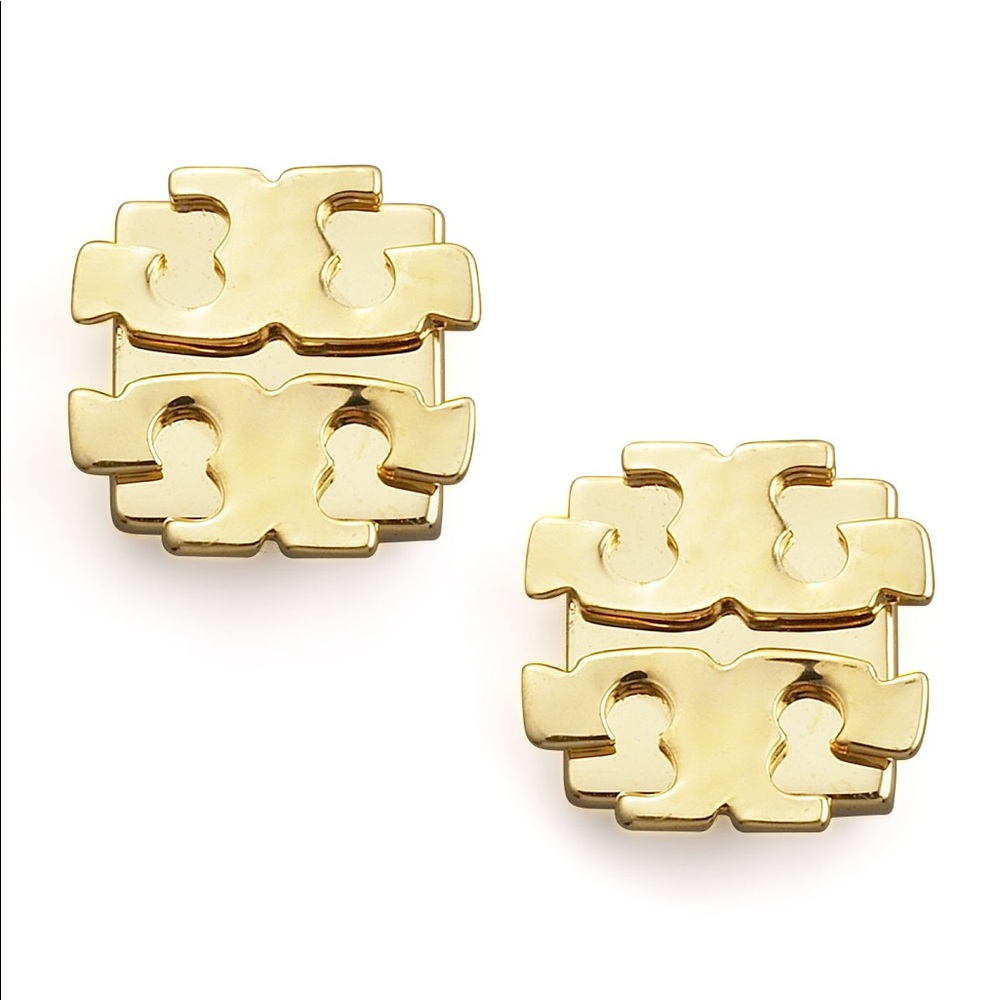 Tory Burch Logo Stud Earrings